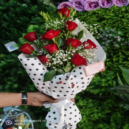Kırmızı Gül Buketi 10 Adet